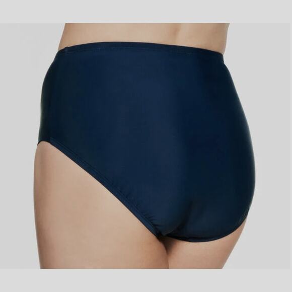 Miraclesuit Solid High Rise Bikini Swim Bottom | Sz 14, Midnight Blue NWT - Picture 2 of 2